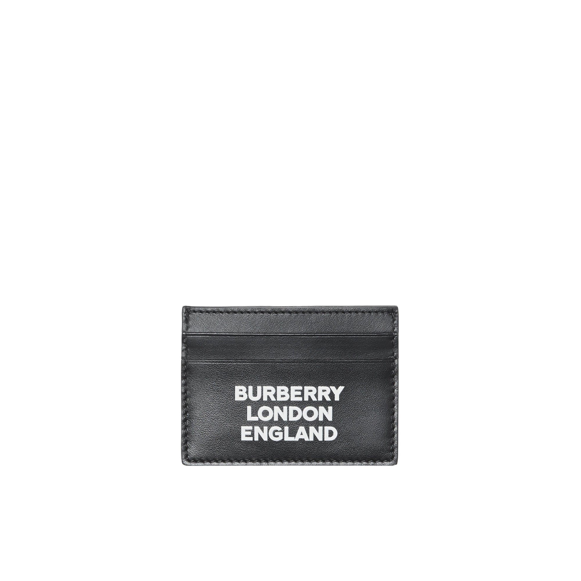Porte-cartes en cuir avec logo imprimé - Black