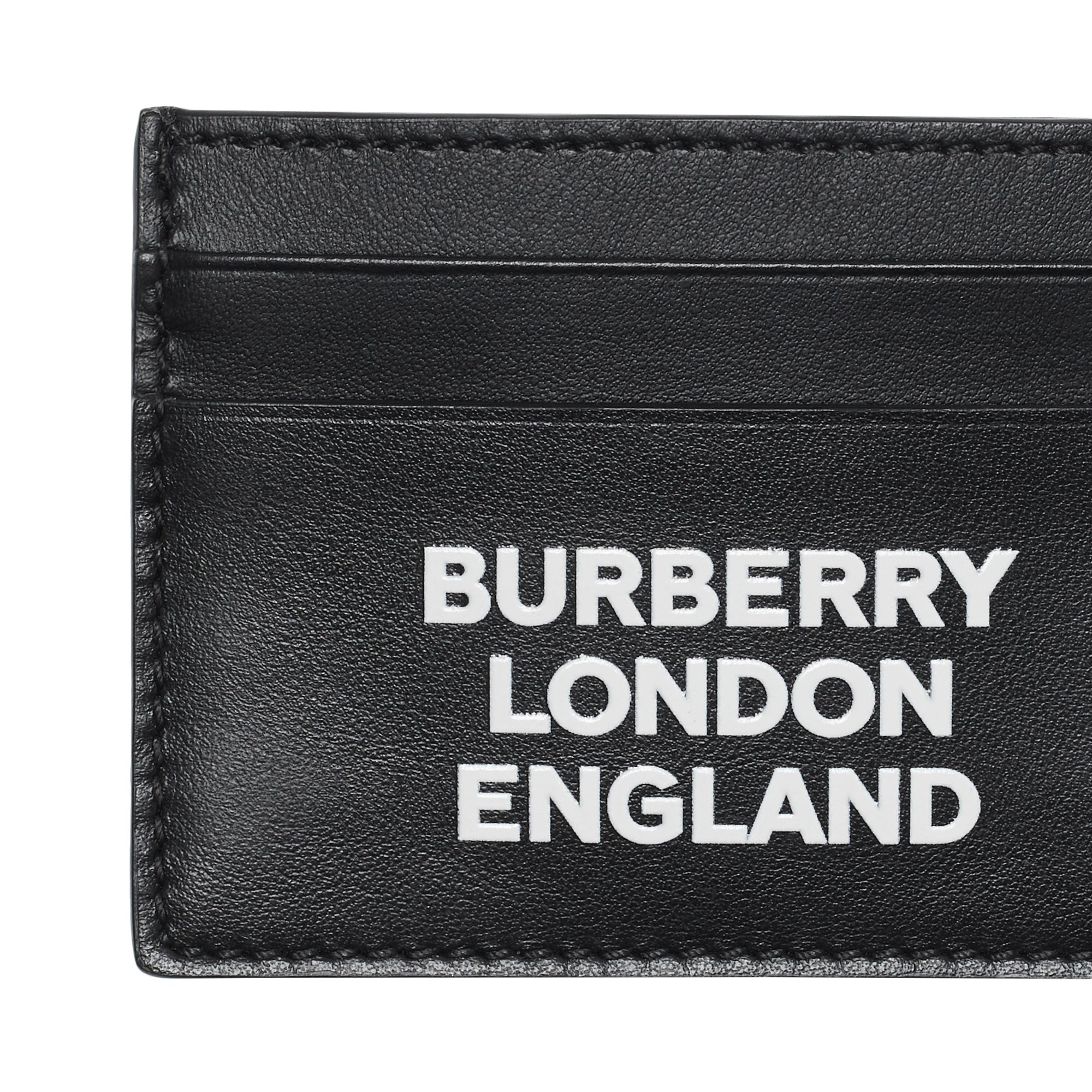 Porte-cartes en cuir avec logo imprimé - Black