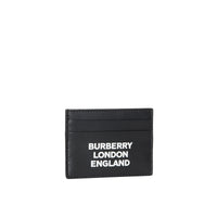 Porte-cartes en cuir avec logo imprimé - Black