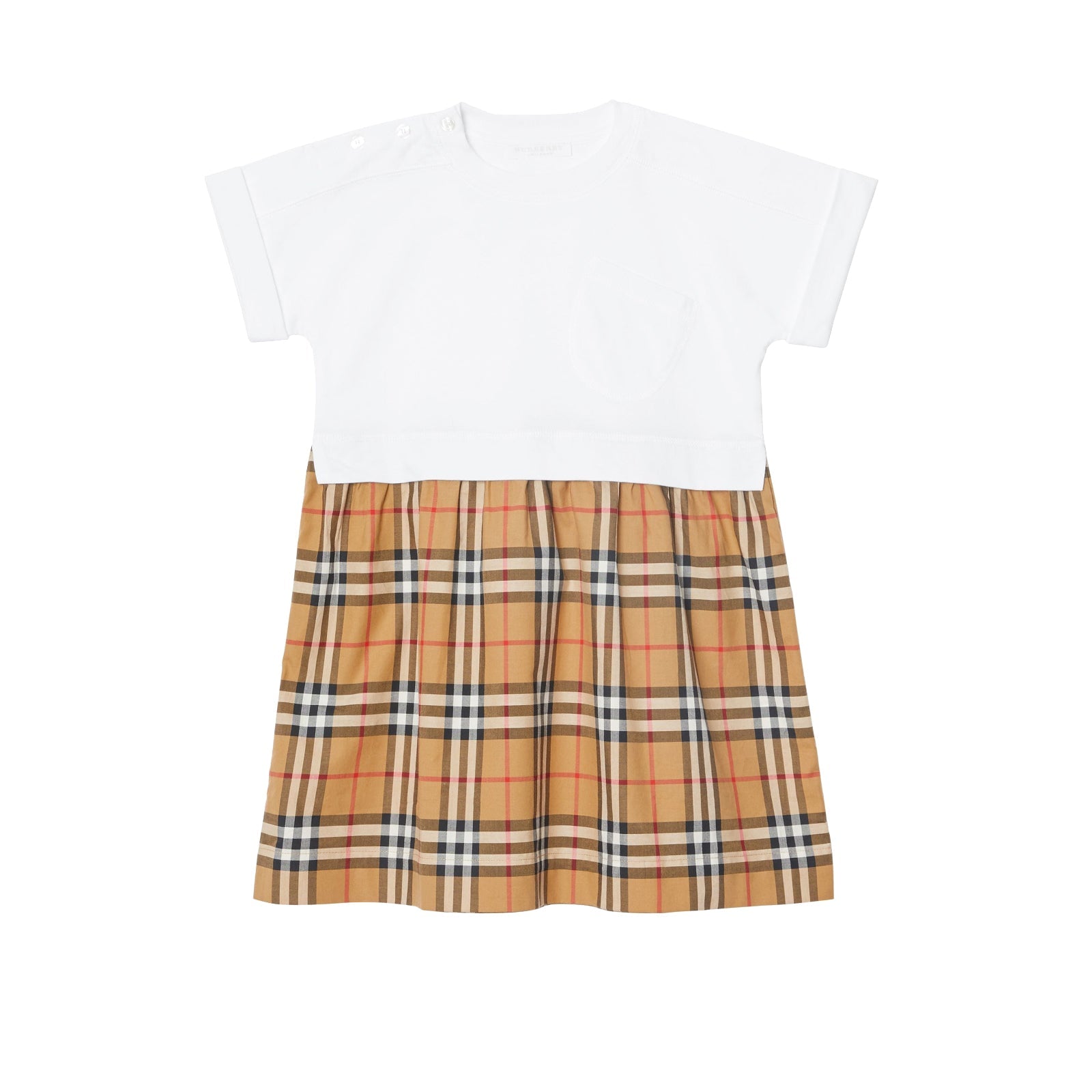Robe en coton Vintage check - White