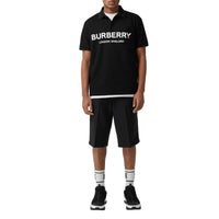 Polo en piqué de coton avec logo - Black