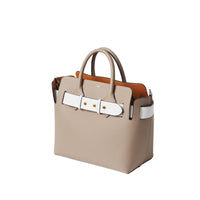 Petit sac The Belt en cuir tricolore à triple pression - Mineral Grey