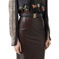 Ceinture réversible en cuir Monogram - Black & Malt Brown