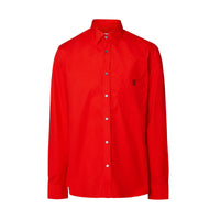 Chemise en popeline de coton extensible Monogram - Bright Red
