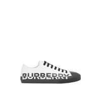 Sneakers en gabardine de coton bicolore avec logo - Optic White & Black