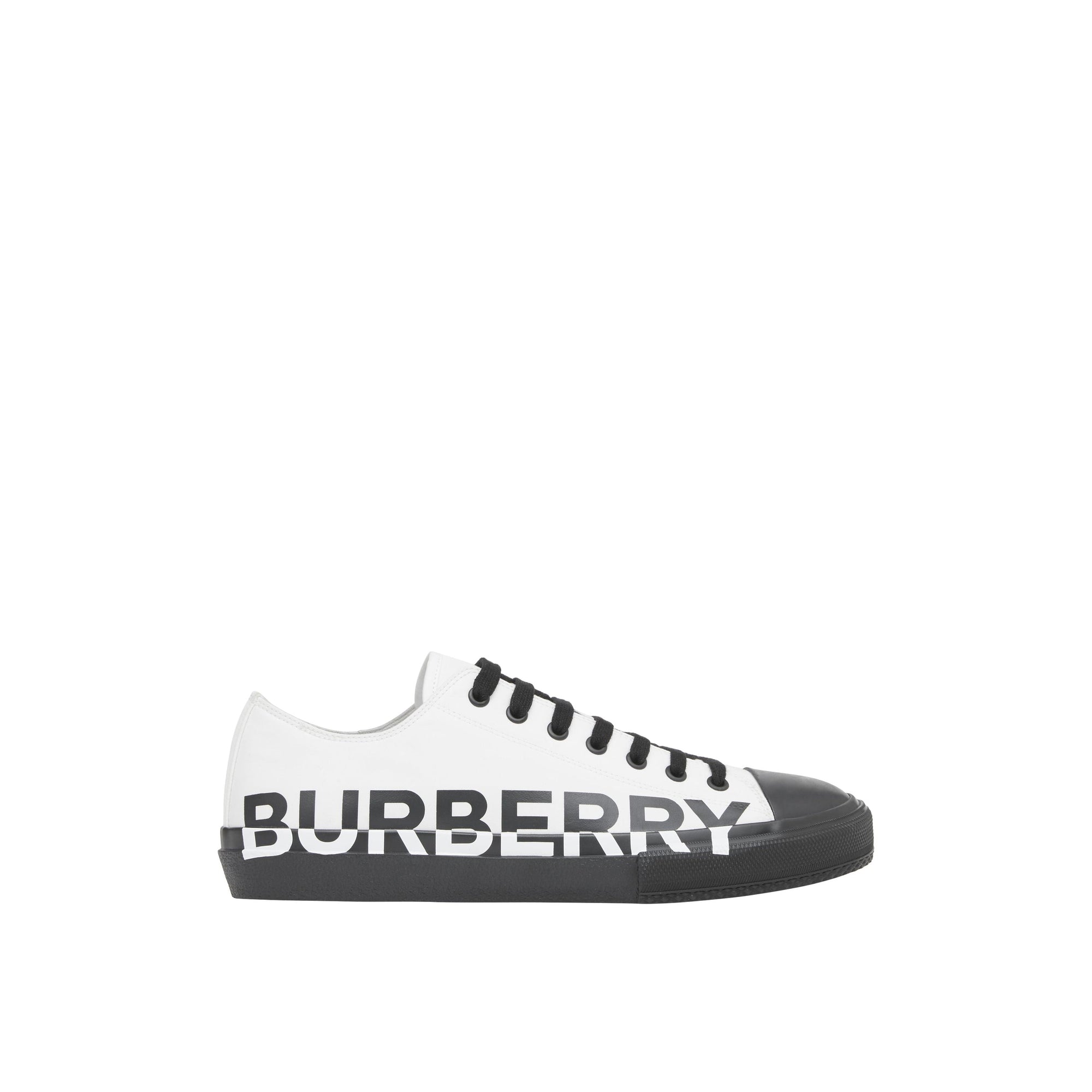 Sneakers en gabardine de coton bicolore avec logo - Optic White & Black