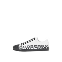Sneakers en gabardine de coton bicolore avec logo - Optic White & Black