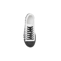 Sneakers en gabardine de coton bicolore avec logo - Optic White & Black