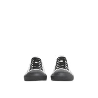 Sneakers en gabardine de coton bicolore avec logo - Optic White & Black