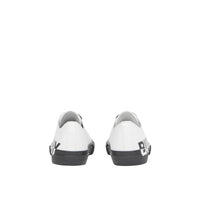 Sneakers en gabardine de coton bicolore avec logo - Optic White & Black