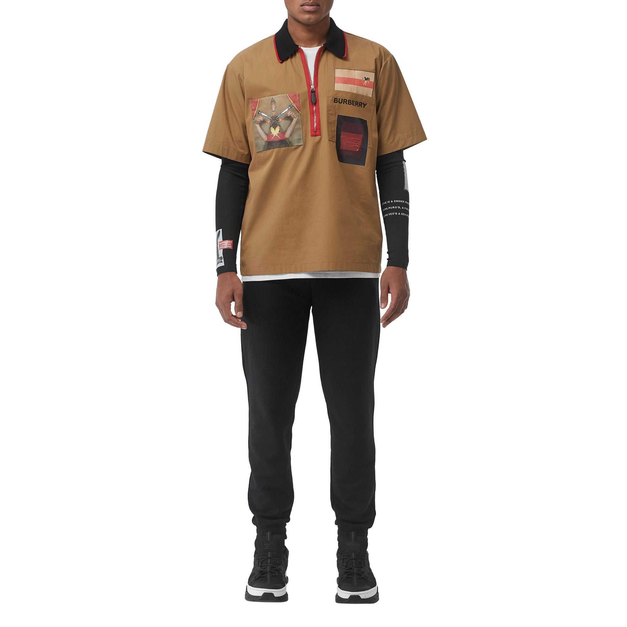 Pantalon de survêtement en coton avec logo imprimé - Black