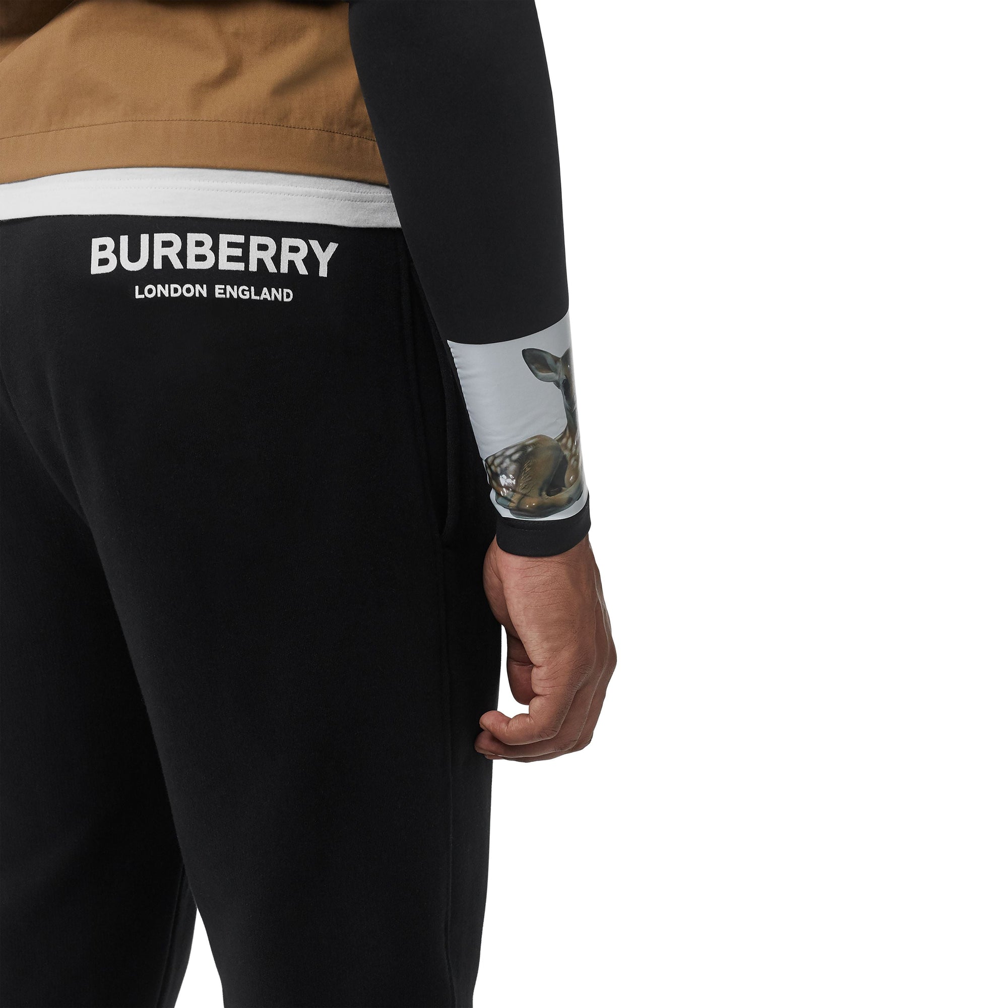 Pantalon de survêtement en coton avec logo imprimé - Black
