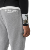 Pantalon de survêtement en coton avec logo imprimé - Pale Grey Melange