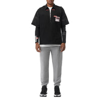 Pantalon de survêtement en coton avec logo imprimé - Pale Grey Melange