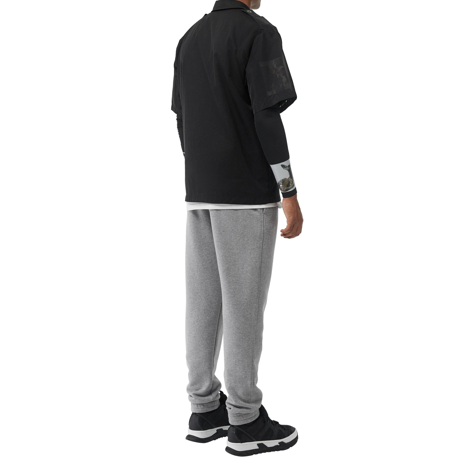 Pantalon de survêtement en coton avec logo imprimé - Pale Grey Melange