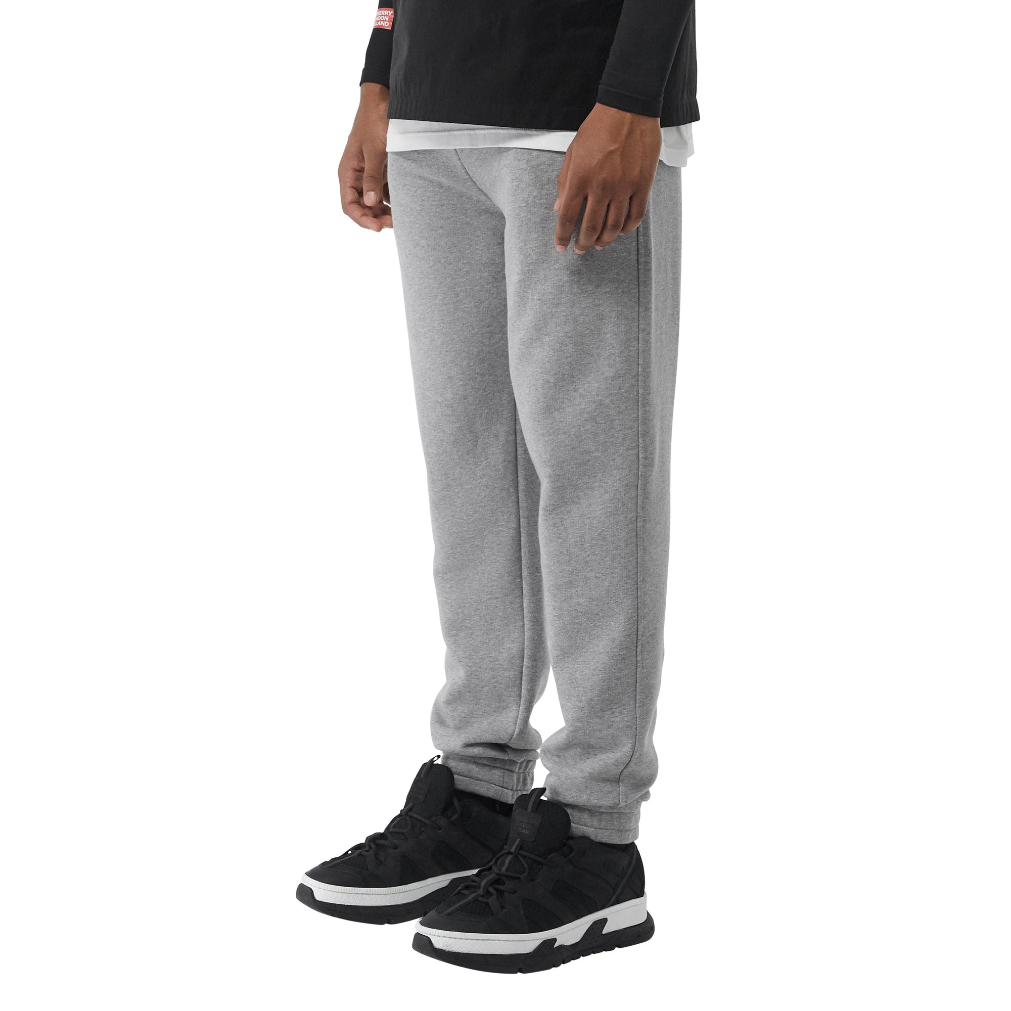 Pantalon de survêtement en coton avec logo imprimé - Pale Grey Melange