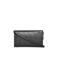 Portefeuille en cuir Monogram et sangle amovible - Black