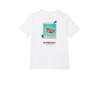 T-shirt en coton avec imprimé Union Jack - White