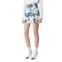 Minijupe en denim délavé Monogram - Blue