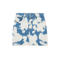 Minijupe en denim délavé Monogram - Blue
