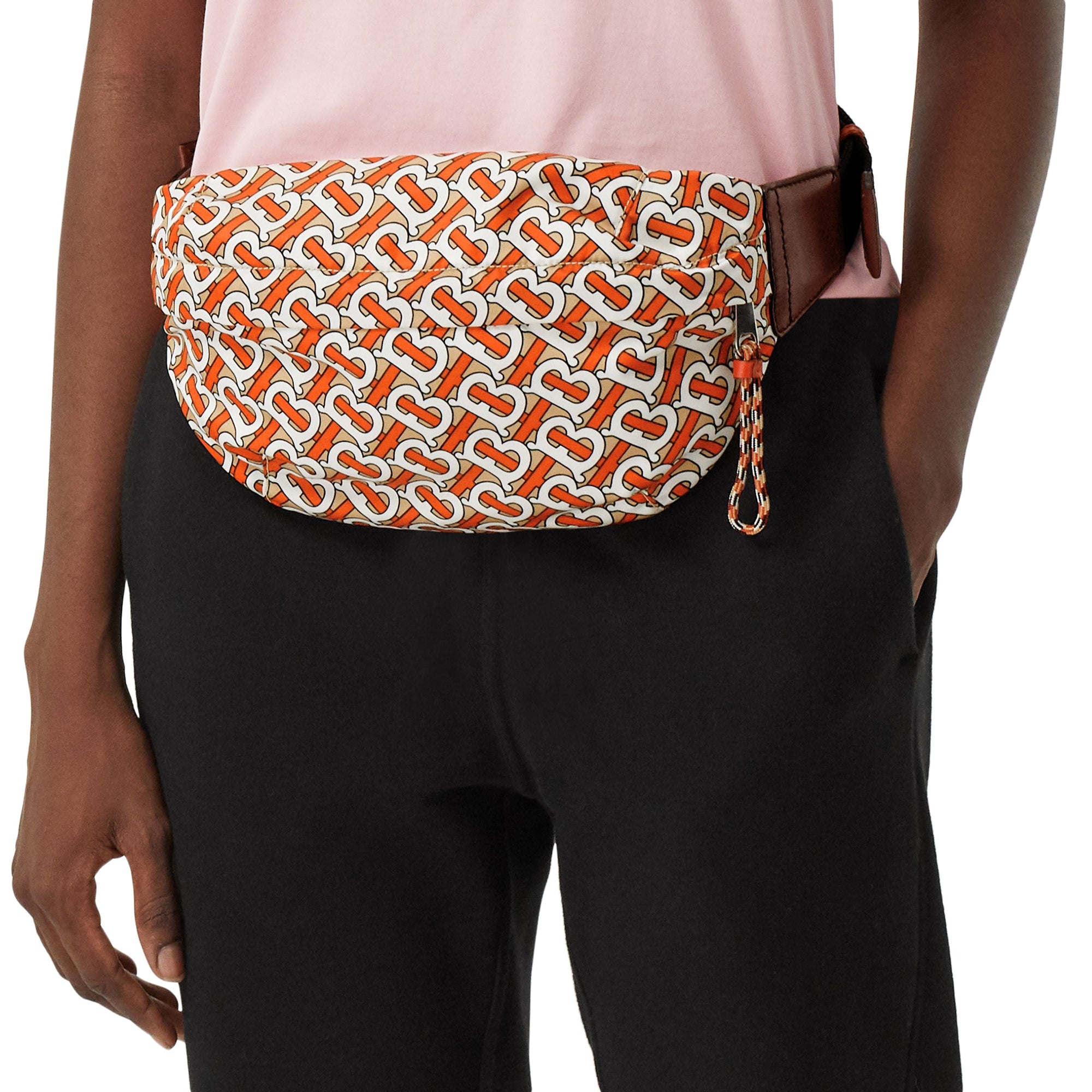 Sac banane moyen à imprimé Monogram - Vermillion
