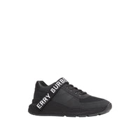 Sneakers en cuir nubuck et mesh avec logo - Black