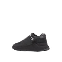 Sneakers en cuir nubuck et mesh avec logo - Black