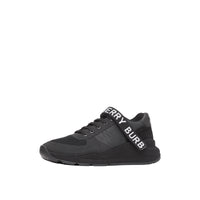Sneakers en cuir nubuck et mesh avec logo - Black