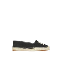 Espadrilles en coton et cuir Monogram - Black & Ecru
