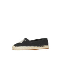Espadrilles en coton et cuir Monogram - Black & Ecru