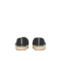 Espadrilles en coton et cuir Monogram - Black & Ecru