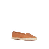 Espadrilles en cuir d'agneau à motif Monogram - Camel