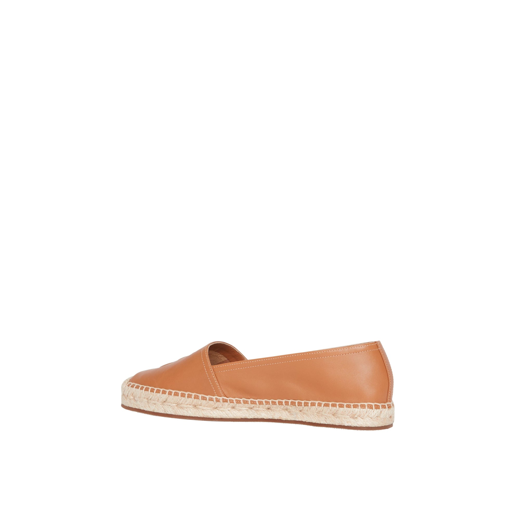 Espadrilles en cuir d'agneau à motif Monogram - Camel