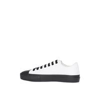 Sneakers en gabardine de coton bicolore avec logo - Optic White & Black