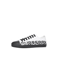 Sneakers en gabardine de coton bicolore avec logo - Optic White & Black