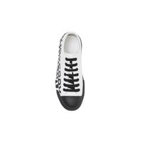 Sneakers en gabardine de coton bicolore avec logo - Optic White & Black