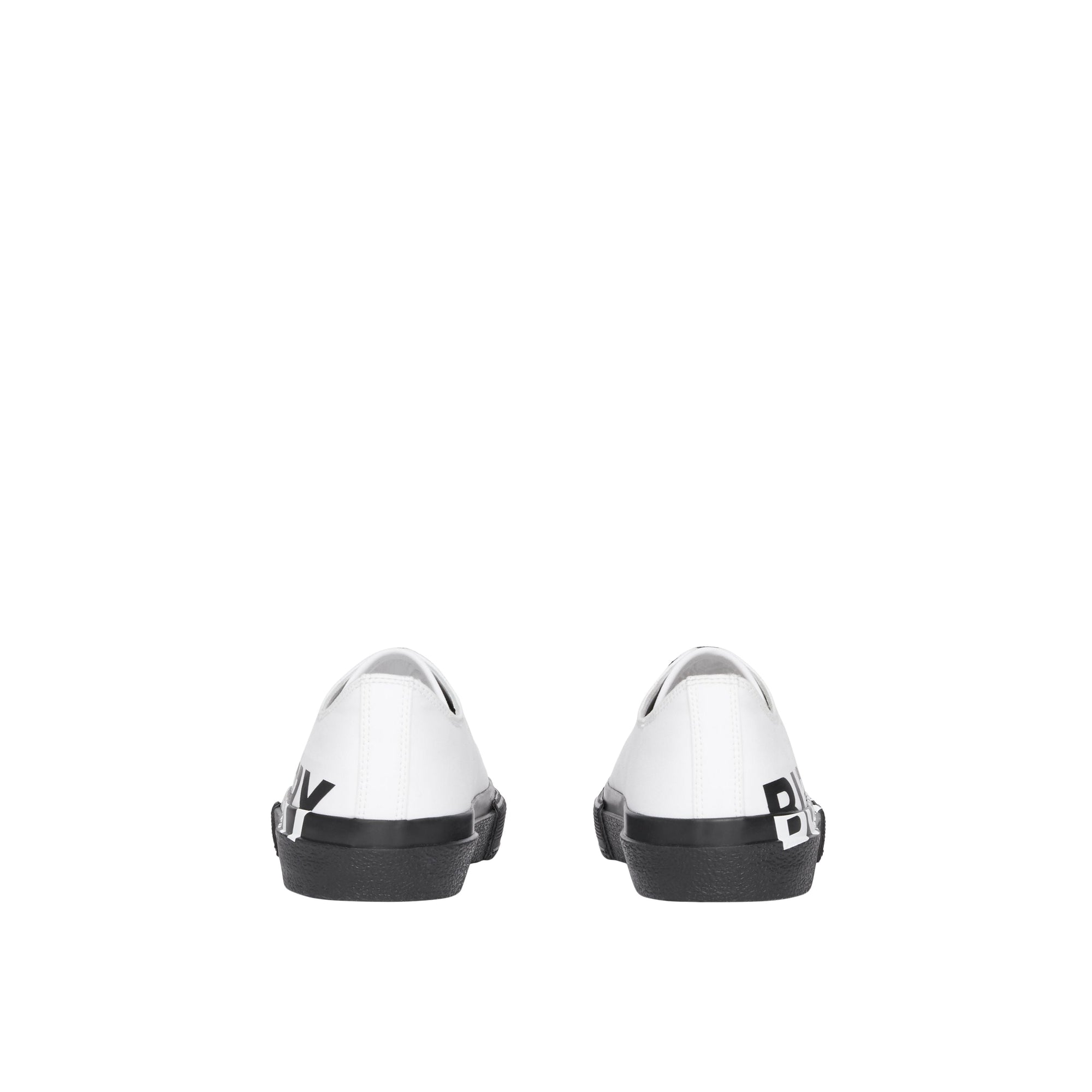 Sneakers en gabardine de coton bicolore avec logo - Optic White & Black