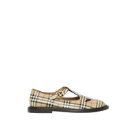 Salomés en cuir Vintage check - Archive Beige