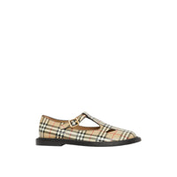 Salomés en cuir Vintage check - Archive Beige