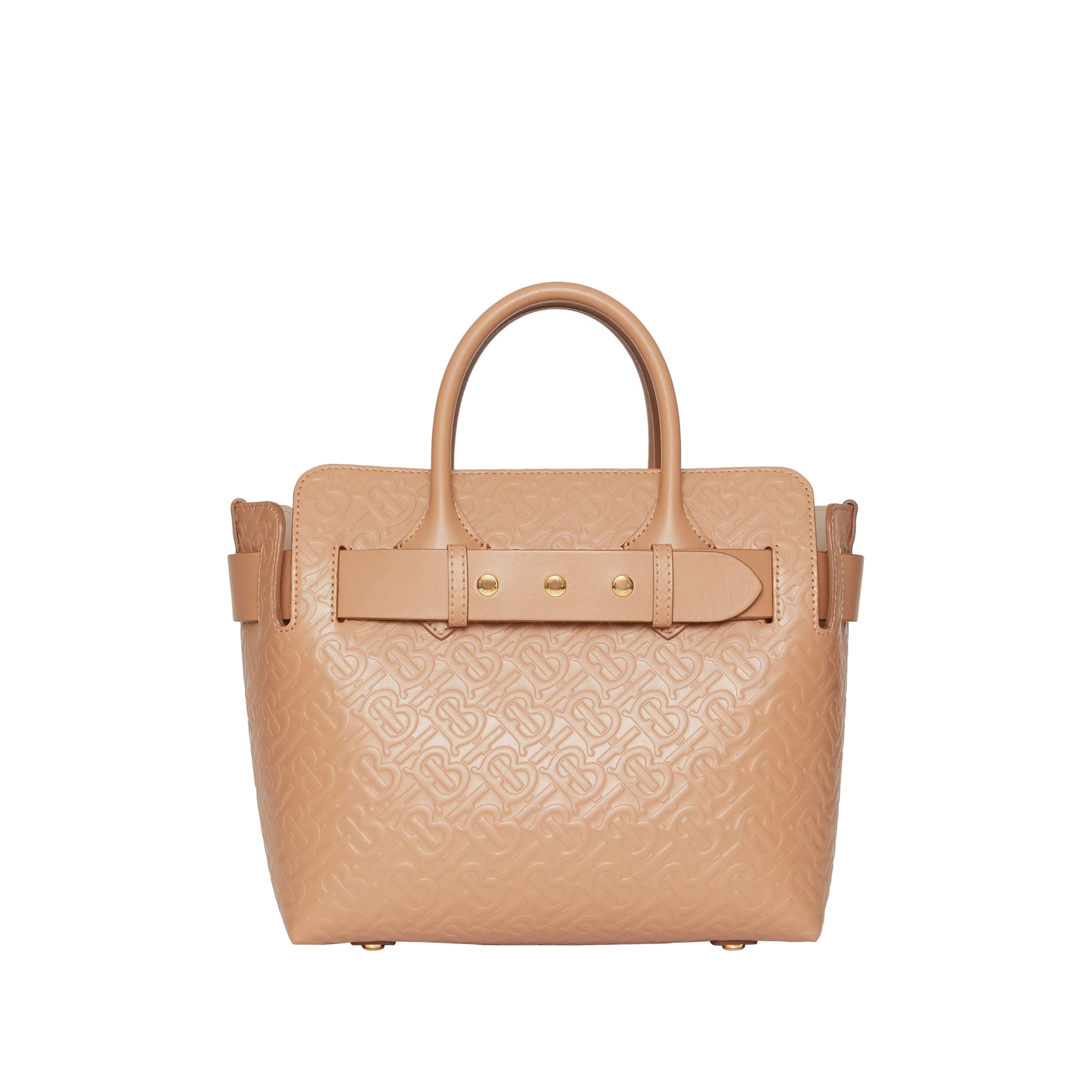 Petit sac The Belt à triple pression en cuir Monogram - Light Camel