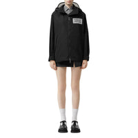 Veste en taffetas à mémoire de forme avec capuche amovible - Black