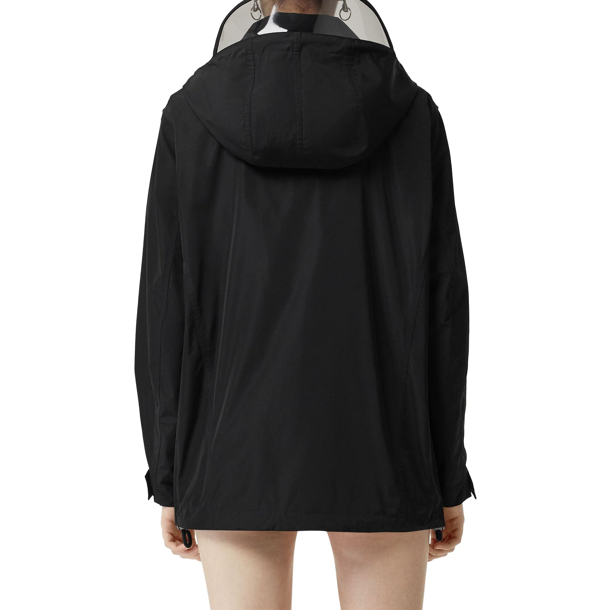 Veste en taffetas à mémoire de forme avec capuche amovible - Black