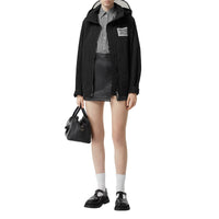 Veste en taffetas à mémoire de forme avec capuche amovible - Black