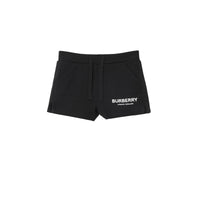 Short à cordon de serrage en coton avec logo - Black