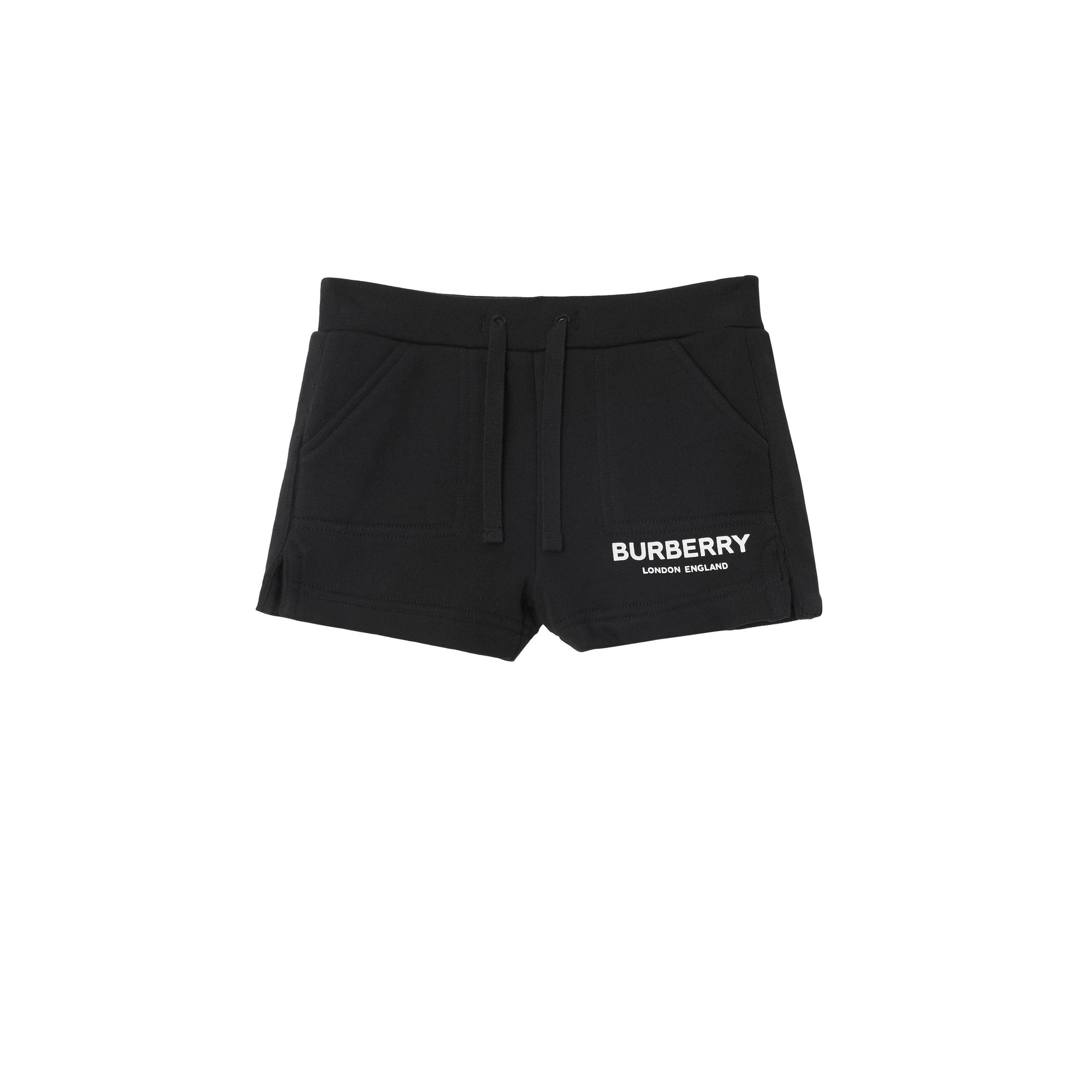 Short à cordon de serrage en coton avec logo - Black
