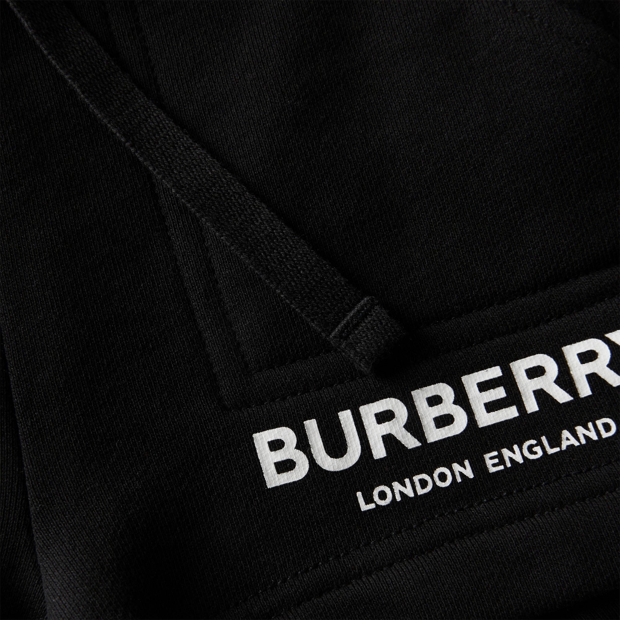 Short à cordon de serrage en coton avec logo - Black