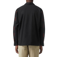 Chemise à manches courtes de style militaire à logo - Black