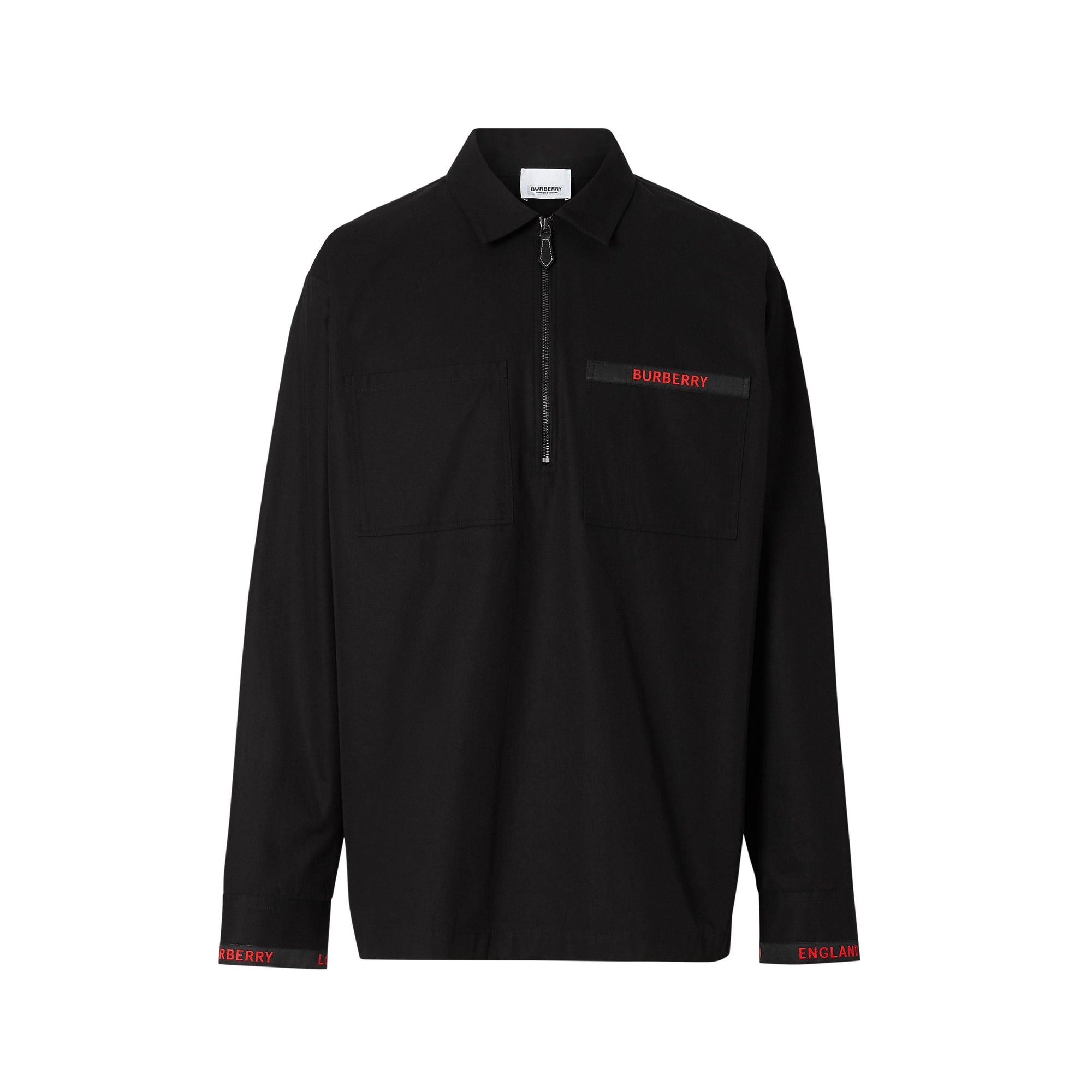 Chemise à manches courtes de style militaire à logo - Black