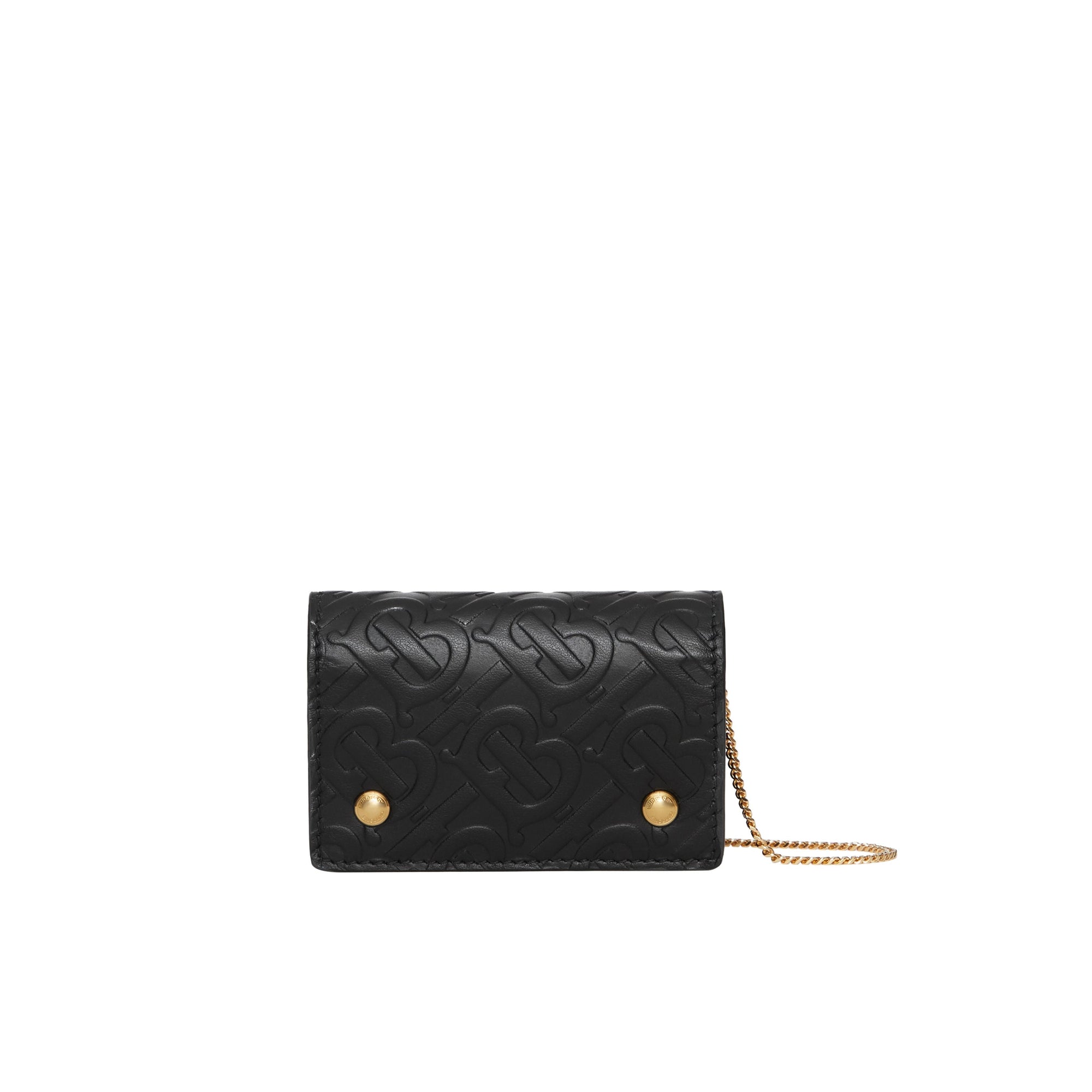 Porte-cartes en cuir Monogram avec sangle amovible - Black