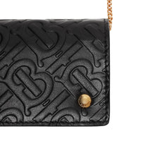 Porte-cartes en cuir Monogram avec sangle amovible - Black